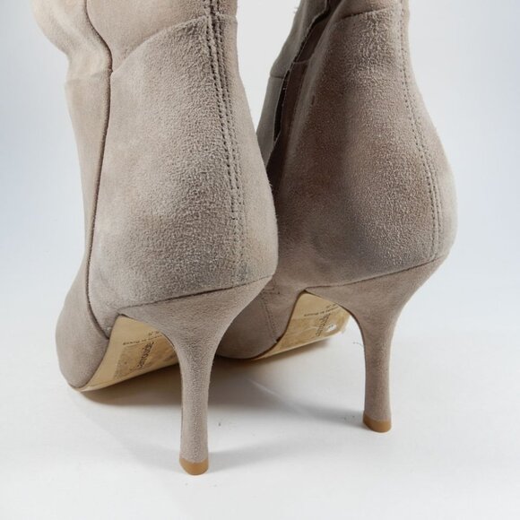 Larroude Kate Over The Knee Thigh High Boots Sz 5.5 Stone Suede Leather NEW $635 - Picture 7 of 11